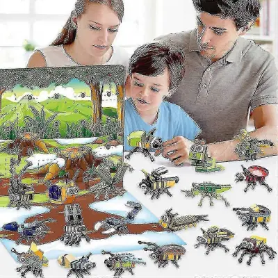 2025 24-dnevni božični odštevalni adventni koledarji - otroški gradniki žuželk Igrača Merry Xmas Blind Box Darilo