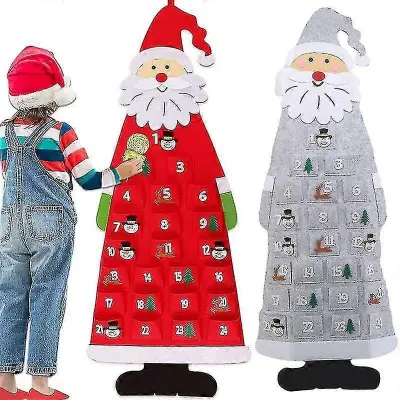Blago za adventni koledar iz klobučevine, božični obesek, viseči obesek, okraski Božička, božični okraski za dom na adventnem koledarju Diy -