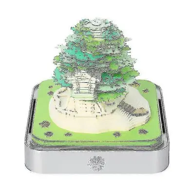 Block 3d Notepad 3d Calendar 2025 Sakura Treehouse Namizni koledar z lučkami Paper Art 3d Notes Block Christmas Gift (dp) -xx - MXBC