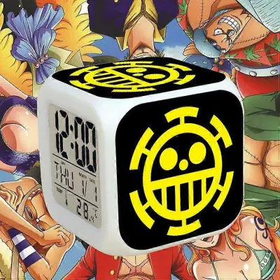Anime budilka Enodelna LED kvadratna ura Digitalna budilka s časom, temperaturo, alarmom in datumom