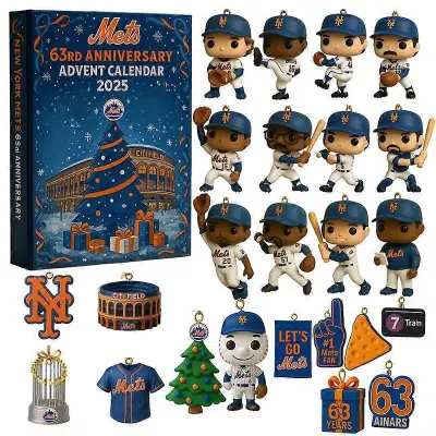 Major League Baseball Team Spominski akrilni obesek Božična škatla za žaluzije Adventni okras za božično drevo