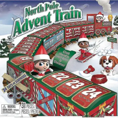 2025 božični 24-dnevni odštevalni adventni koledarji – otroška igrača Merry Xmas Train Darilo presenečenja