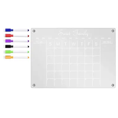 Planner Daily Clear Magnetic Calendar Table Daily Plan Notepad Magnetna nalepka za hladilnik, L-DAY