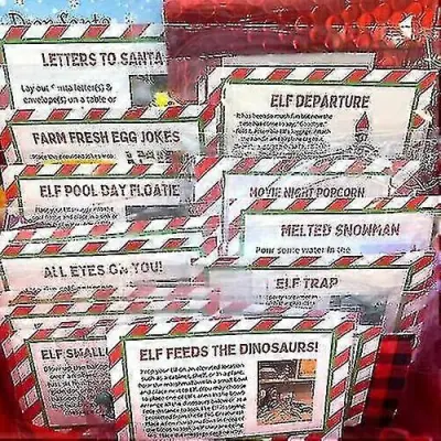 2025 Elf Props Kit 24 Days of Christmas Activities Countdown Otroško darilo (12 dni)