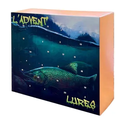 Ribiški adventni koledar 2025 24-dnevni božični odštevalni koledar Fishing Lure Baits Tackle Set Darilo za očeta