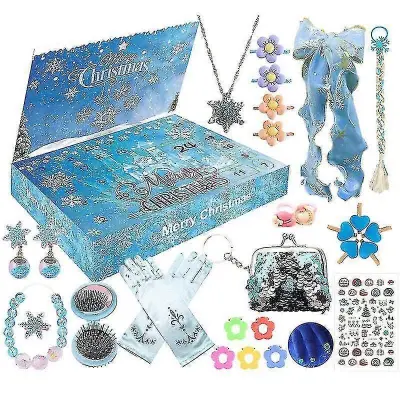 Adventni koledar Princess Bag Jewelry 24-dnevni odštevalnik Koledar Shutter Box Božična darilna škatla_1