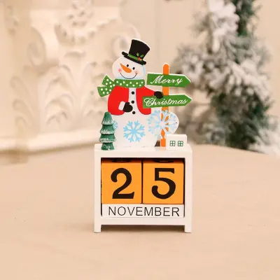 Božični lesen koledarski okrasek, škatlasto božično darilno okno, namizni okrasek Christmasma @bugu