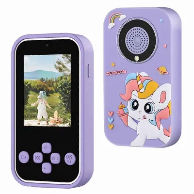Kamera za otroški telefon A20 z 2,4-palčnim zaslonom in 9600 W slikovnih pik HD s pomnilniško kartico 32G - zeleni silikonski dinozaver