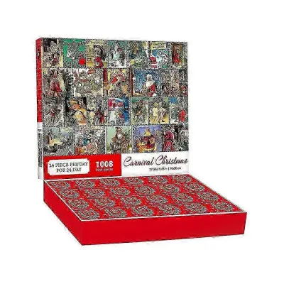 Božični 24-dnevni odštevalnik Koledar Puzzle Božične adventne sestavljanke 1008 kosov Odštevanje do božične sestavljanke Božična igrača