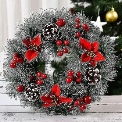 Venec za božično drevo, viseči dekor, stenska girlanda za domačo zabavo, vrata, kl.
