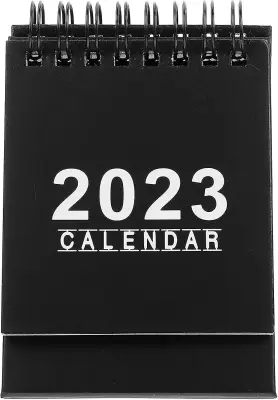 1 kos 2025 Mini stoječi namizni koledar Namizni krog Diy Memo Organizator Dnevni red Načrtovalec urnika (črn) SX