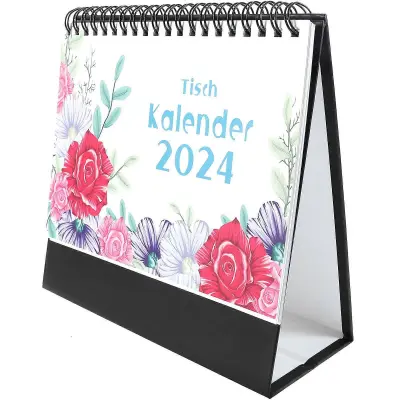 Namizni mesečni koledar, stoječi namizni koledar za odrasle, več 17,8 X 6,5 X 16 cm zapiskov, 1 komplet