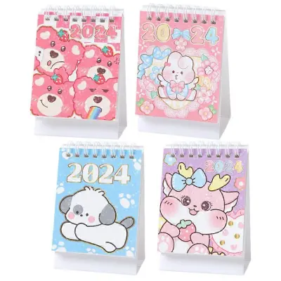 Okrasni stoječi namizni koledarji za pisarniško uporabo učiteljev, preprost slog 7,5X4,7X11,7 CM Označite pomembne datume, 4 kosi