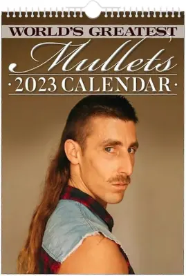 World's Greatest Mullets 2025 Stenski koledar, World's Greatest Mullets Calendar 2025, Worlds Greatest