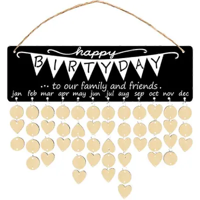 Lesena tabla za sledenje rojstnemu dnevu, primerna za poroke, božič in druge festivale, 1 komplet