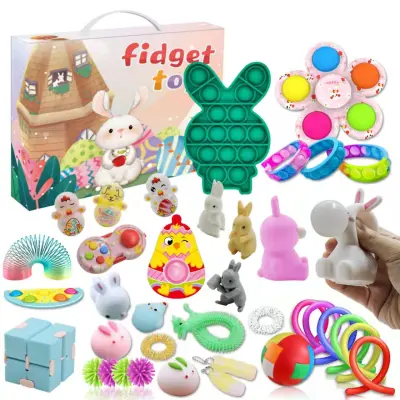 Fidget Toys Pack Set Pack Božični adventni koledar Antistres Relief Figet Toy Kit Blind Box Kids Otroško darilo