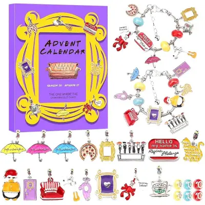 Adventni koledar DIY božična zapestnica Božični odštevalni koledar