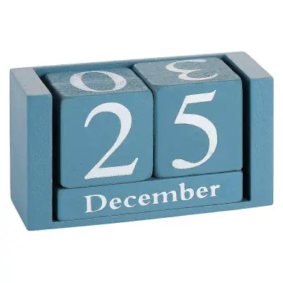 Tischkalender Kalender Holz Manuelle Umrstung Durable Chic Accessoire fr Zuhause oder im Bro