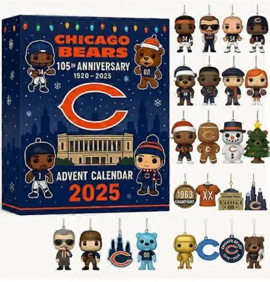Chicago Bears Week 105 Božična slepa škatla, okras za božično drevo, akrilni obesek