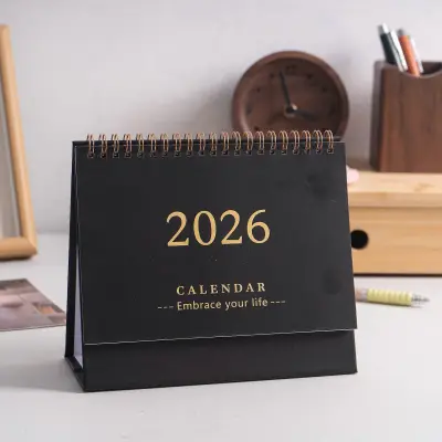 Majhen namizni koledar 2025-2026: namizni novoletni koledar Mini stoječi preklopni planer za domačo šolo in pisarniški material