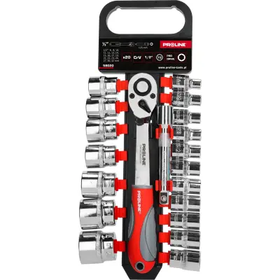 20-DELNI SET NASTAVKOV, RAGLJA, 1/2" 8-32MM
