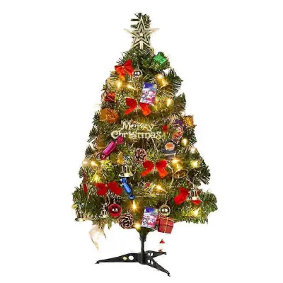 Mini umetno božično drevo 50 cm z LED, namizna dekoracija za božič in advent