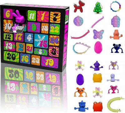 2024 Nee Doh Squishmas Adventni koledar Božič 24-dnevno odštevanje NeeDoh Squishy Squeeze Toys 2025
