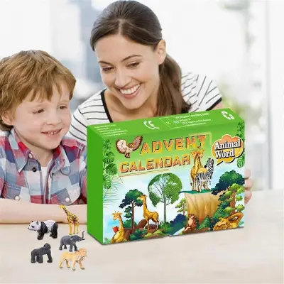 Komplet odštevalnega koledarja z 24 živalmi Adventni koledar za vesel božič