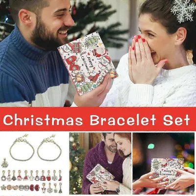 Božična darila 24-dnevno odštevanje Božični koledar Darilo, Božični okraski Božični komplet darilnih škatel DIY Beaded Gifts Holiday Party,