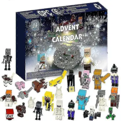 Božič 2023 adventni koledar Minecraft figure igrače gradniki 24 dni odštevanje škatla presenečenja darilo za otroke oboževalci
