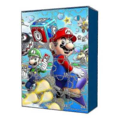2025 Božič Super Mario Bros Adventni koledar Božično odštevanje Škatla presenečenja 24 kosov Anime figure Igrače Otroška božična darila