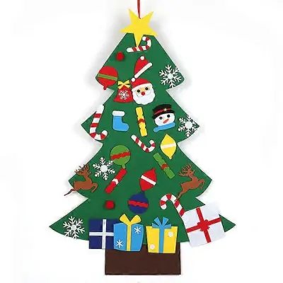 Adventni koledar iz blaga, božični viseči obesek, božični okraski iz klobučevine, diy adventni koledarji, božična dekoracija, božič