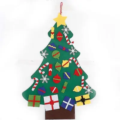 Adventni koledar iz blaga, božični viseči obesek, božični okraski iz klobučevine, diy adventni koledarji, božična dekoracija, božič
