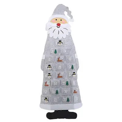 Adventni koledar iz blaga, božični viseči obesek, božični okraski iz klobučevine, diy adventni koledarji, božična dekoracija, božič