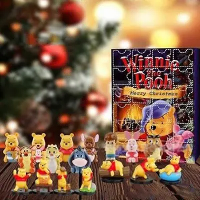 2023 božični adventni koledar Winnie the Pooh figura lutka dekoracija božič 24 dni odštevanje presenečenje slepa škatla darila za otroke odrasl