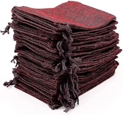 30 kosov 10 x 15 cm vrečk iz jute z vrvico, lanene vrečke za večkratno uporabo za nakit, darila, DIY, zabave, poroke, božič--
