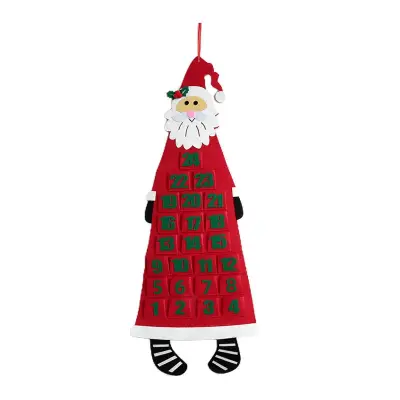 Odštevanje do božiča Stenski koledar Ornament Božiček Elk Gnome Adventni koledar iz klobučevine Domači stenski viseči dekor Novoletno darilo