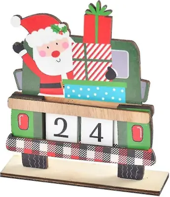 Božični adventni koledar Številka Lesene kocke Odštevanje do božiča Namizni namizni koledar Xmas Tr