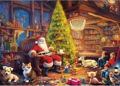 Adventni koledar 2023 Puzzle, božična sestavljanka, 1000 kosov sestavljanke Odštevanje do božiča za odrasle, otroke