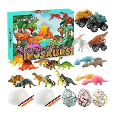 Adventni koledar dinozavrov za fante 2023 Christmas24 Figurice dinozavrov Igralni komplet Odštevanje dni do božiča HolidayXmas Surpri
