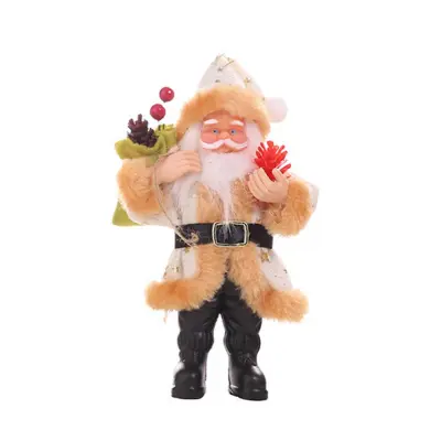 Okraski Božička za okraske božičnega drevesa Mini Božiček 7,9" smolni okrasek za namizna božična drevesca, rdeč