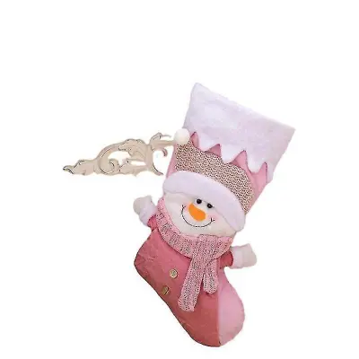Izjemne potrebščine za božično dekoracijo Božične nogavice Roza Starec Snowman Božične nogavice Darilna vrečka Darilne nogavice