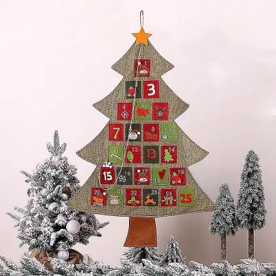 Božični adventni koledar Koledar za božično drevo Božični odštevalni stenski koledar