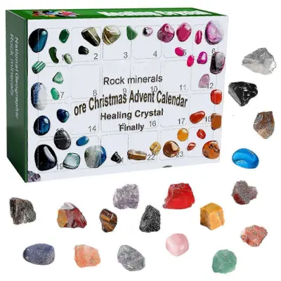 2025 Ore Božični adventni koledar Rock Collection Božični odštevalni koledar 24-dnevni božični praznik Rocks
