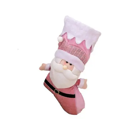 Izjemne potrebščine za božično dekoracijo Božične nogavice Roza Starec Snowman Božične nogavice Darilna vrečka Darilne nogavice