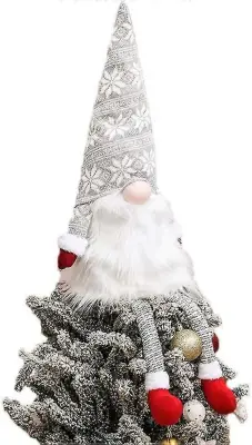 Božični okraski Božiček, okraski za božično drevo, 1 kos, sivi