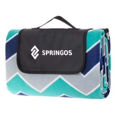 SPRINGOS Piknik odeja 220 x 180 cm Cik-cak, Outdoor odeja Pokrivalo za avto Brisača za plažo Podloga za sedež.