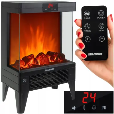2000W dekorativni električni ventilatorski grelni kamin LCD + daljinec