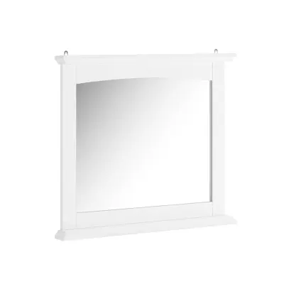 SoBuy BZR212-W Kopalniška stenska omarica z ogledalom in polico, bela 60x6x53,5 cm MDF E1 in steklo