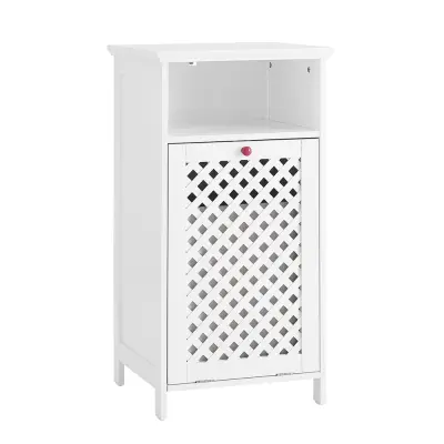 SoBuy kopalniška omarica s košaro in odprto polico, MDF E1, nosilnost 30 kg, rdeča